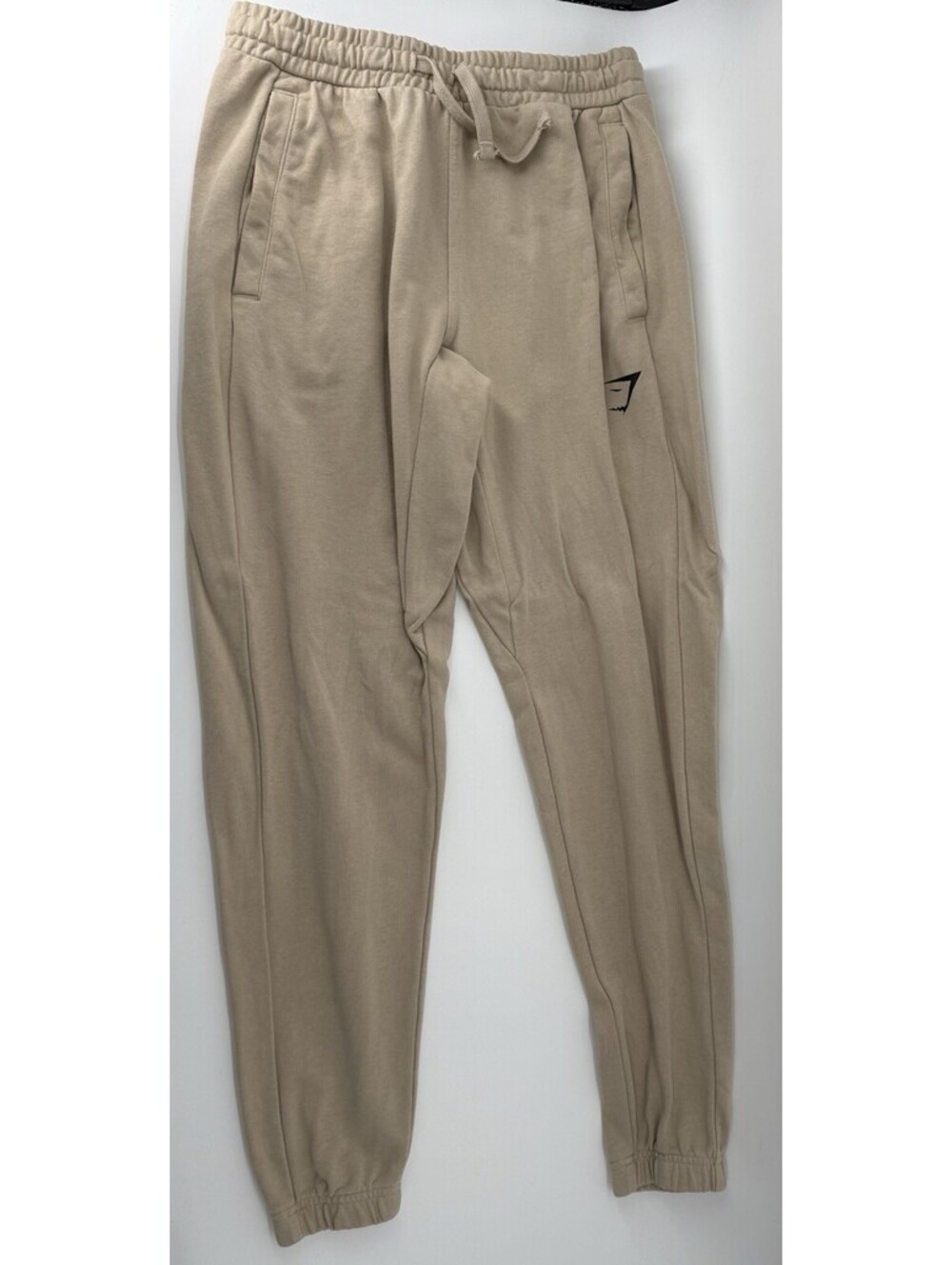 Gymshark Men's Jogger Sweatpants Size Small Beige Gym Athletic wear
